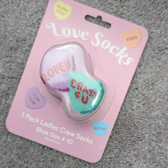 Accessories - Love Socks Ladies Crew Socks - Multicolor